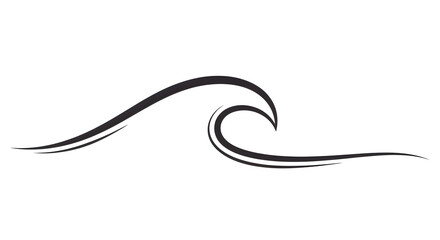 Elegant abstract wave graphic evoking motion and fluidity for design projects