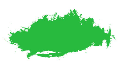 Green brush stroke isolated on black background