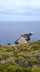 Aerial view of Costa El Sauzal and Atlantic Ocean, Tenerife, Canary Islands, Spain