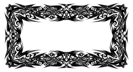 Dynamic tribal border design adds edgy flair to any project, perfect for bold statements