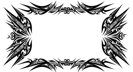 Dynamic tribal border design for impactful visual branding and creative projects