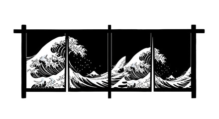 Iconic Japanese wave art with Mount Fuji, a timeless symbol of nature's power and beauty
