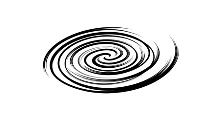 Dynamic black ink swirl effect for dramatic graphic design and abstract backgrounds
