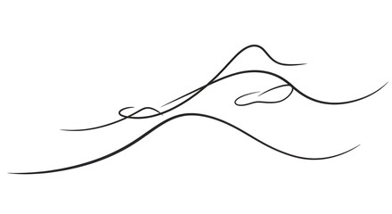 Elegant abstract flowing lines create a graceful, organic design perfect for branding and modern art