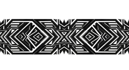 Modern abstract black and white geometric pattern creates dynamic visual intrigue