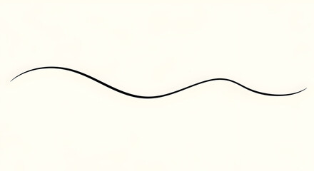 Elegant black organic curve on a clean neutral background, suggesting flow and simplicity