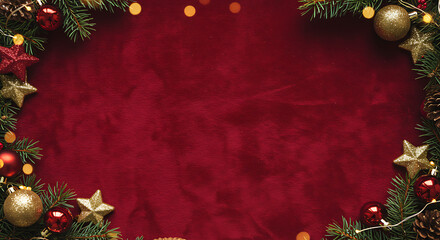 An elegant festive backdrop perfect for holiday and winter themed projects, offering a luxurious feel with its rich color palette, creating a sense of celebration and joy. 