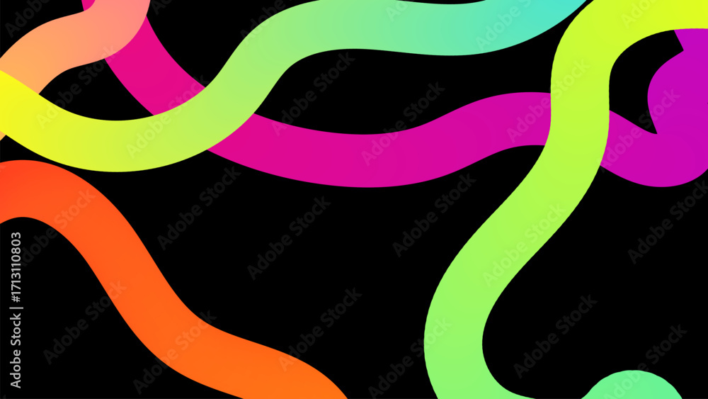 Aufkleber background of vector graphic elements. abstract shapes with smooth wavy lines, bright colors and gra