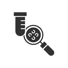 Bacteria Search With Test Tube Icon 