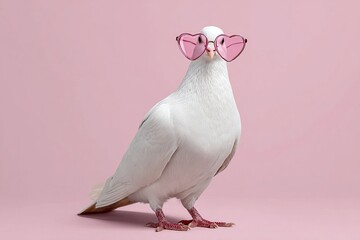 pink and white birds
