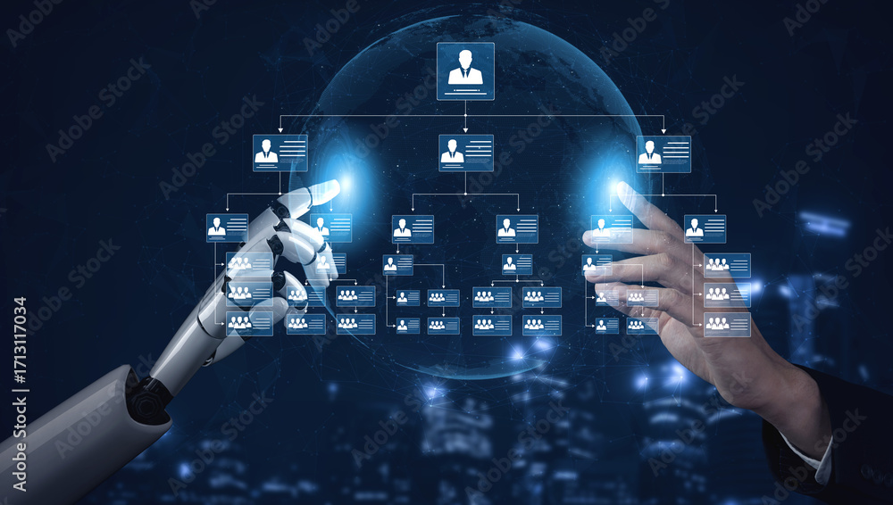 Poster ai supports org chart creation by organizing structure, team, and corporate roles into an efficient 