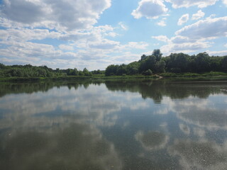 clouds over the lake