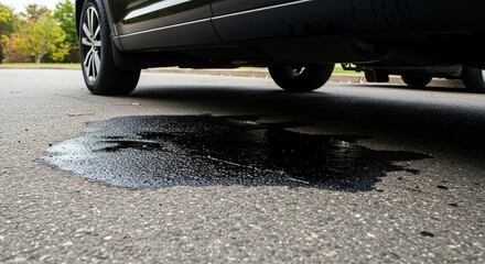 Engine Oil Leak Under Parked Car