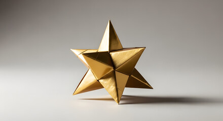 Elegant Golden Origami Star
