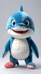 Cute Blue Shark Plush Toy.
