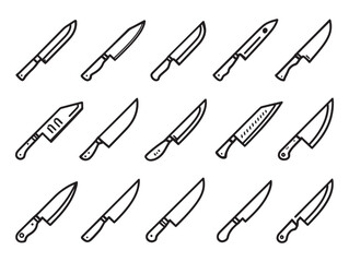 Chefs knife ultra simple 2d design