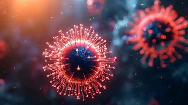 Virus Particles in Motion with Microscopic Detail  