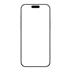 Mobile phone white mockup, vector 10 eps.
