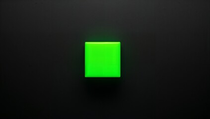 A green square is on a black background