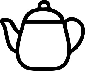 Obraz premium Simple Line Art Teapot Illustration.
