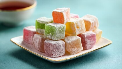 Pastel Turkish Delight Squares