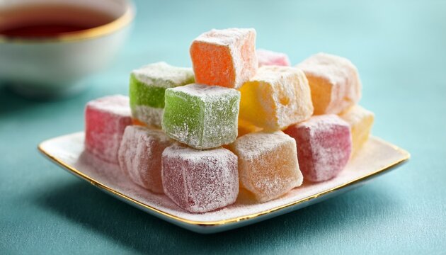 Pastel Turkish Delight Squares