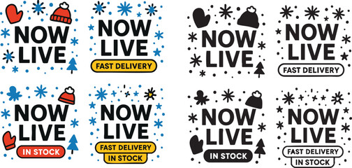 Obraz premium Now Live Fast Delivery In Stock Winter Sale Promotion.