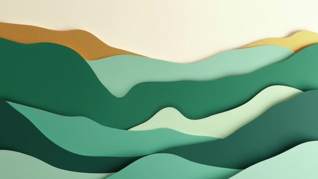 Green brown color paper cut background