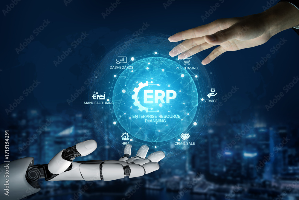 Poster ai optimizes erp platforms with centralized dashboards, automated data flow, and smart tools for man
