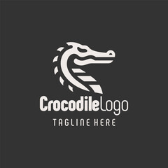 Stylish Crocodile Logo Vector Design