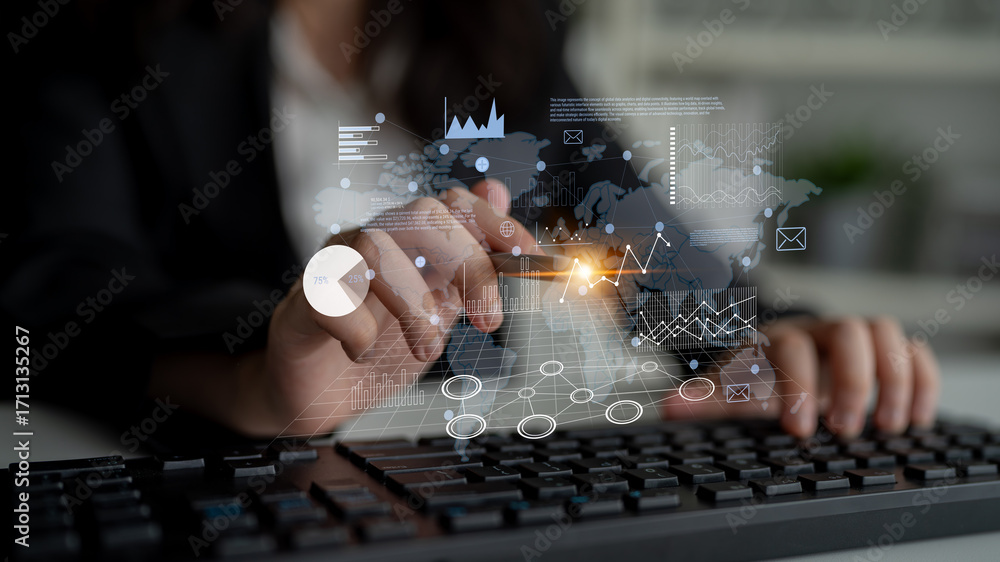 Aufkleber global business data analysis and market research report. using analytics and statistics for insight