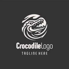 Iconic Black White Crocodile Branding