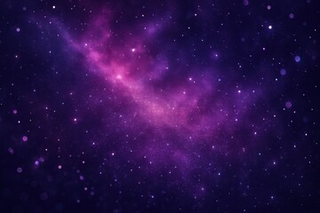 Shimmering starlight over magenta and violet nebula clouds with sparkling dust and bokeh dreamy abstract gradient background for presentations and web