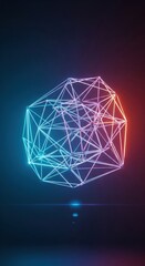 Abstrakte Polygon-Netzwerkstruktur mit Farbverlauf
