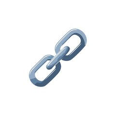 Connected Metal Chain Illustration, Blue Links, Linkage, Attachment, Connection, Security, Protection