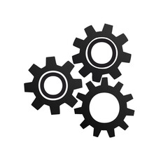 Interlocking Gears Symbolizing Teamwork and Mechanical Connection