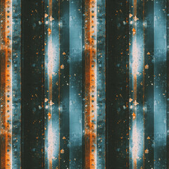 Seamless pattern Blank grained and scratched film strip texture background. old film effect