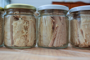 white tuna or bonito preserved in olive oil