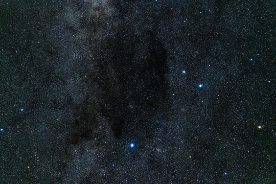 The Coalsack Nebula and the southern cross constellation