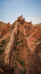 The landscape of Skazka Gorge in Kyrgyzstan