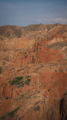 The landscape of Skazka Gorge in Kyrgyzstan