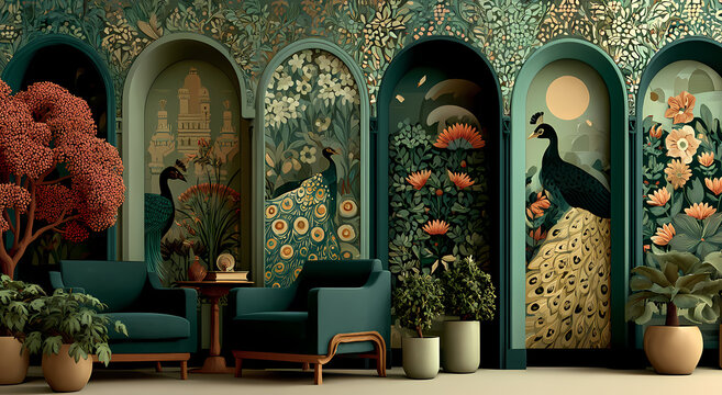 Or coordin Page Pagevy Page inget Page Inland rang Pageocup interiorbl designsfeat interior design featuringpeacockdesign, vibrant colors, and lush greenery in a luxurious setting