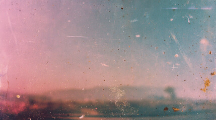 Blank grained and scratched film strip texture background. old film effect