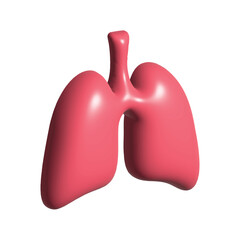 Lungs 3d - human internal organ Vector Icon Design Template. Glossy 3d Human lungs. Sars disease, coronaviruses in the lung. The coronavirus causes the severe illness SARS. Pulmonary hypertension.