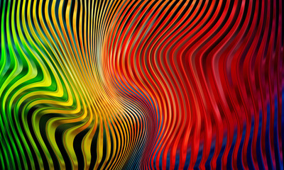 A captivating display of wavy lines in vibrant colors creates a mesmerizing and dynamic abstract background