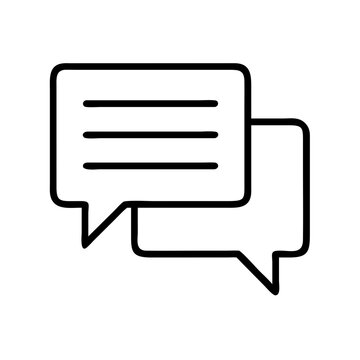 Illustration of speech bubbles for online communication dialogue conversation and feedback