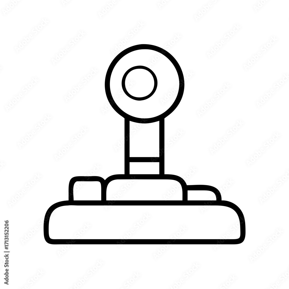 Poster retro game controller vector illustration for classic gaming console and arcade machine design needs
