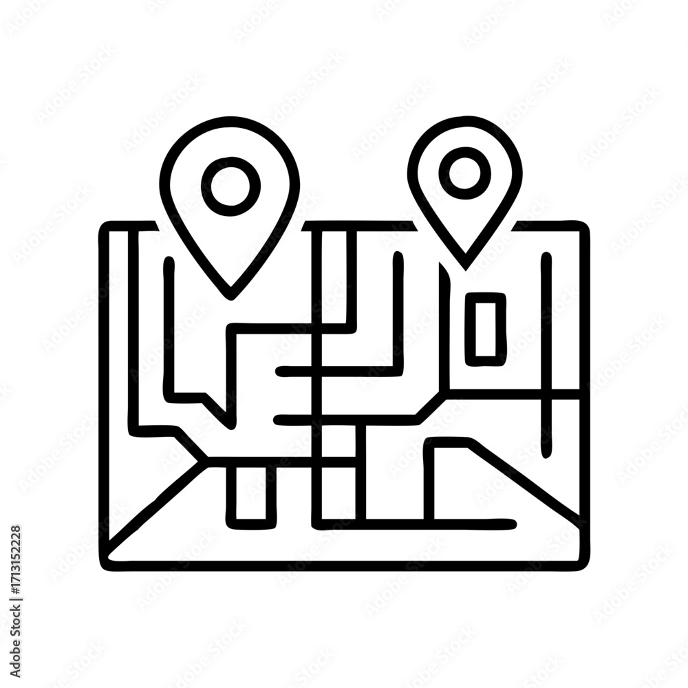 Poster find location on map with gps pin pointer for navigation and direction in travel and tourism