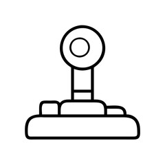 Retro game controller vector illustration for classic gaming console and arcade machine design needs