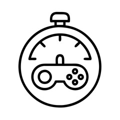 Game speed test performance timer stopwatch controller gaming latency esports competition icon
